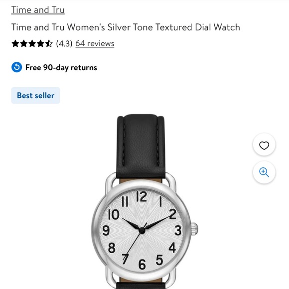 NEW - Time and Tru ‘Easy Read Dial’ Silver Tone Watch - Picture 2 of 13